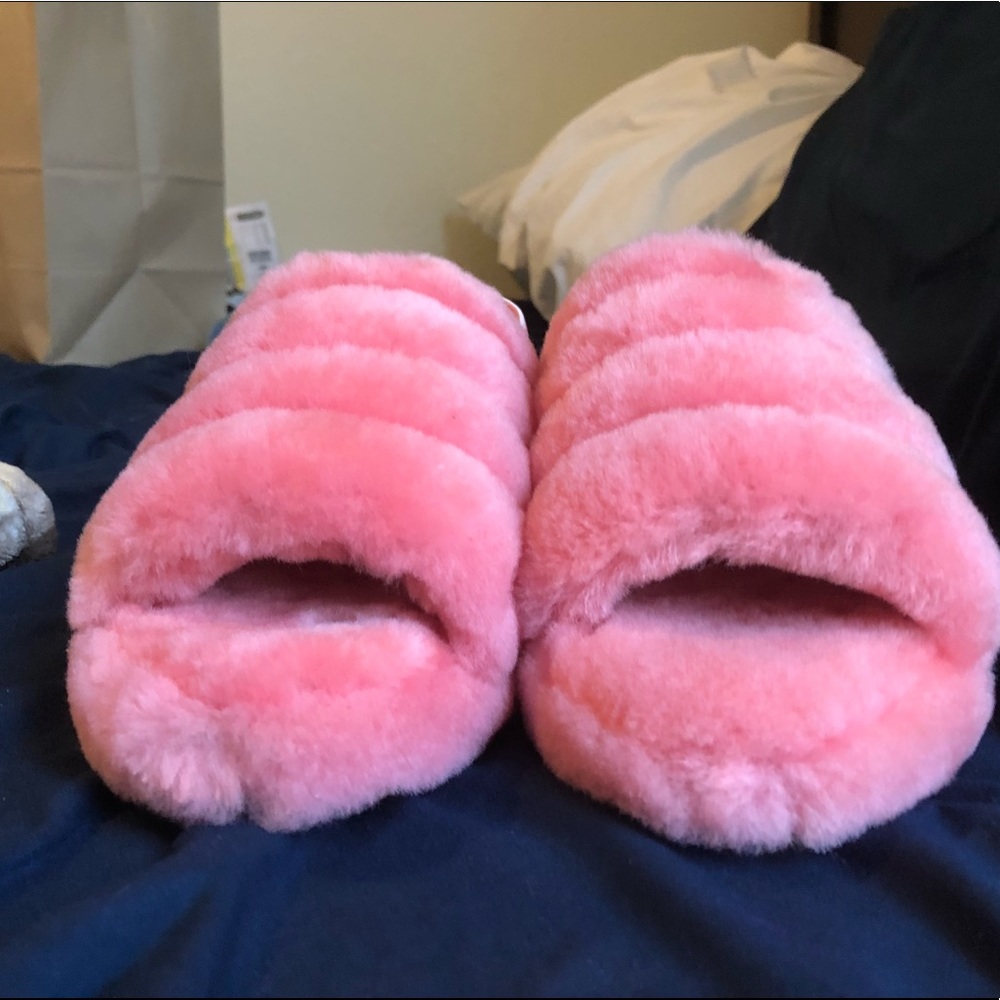 pink UGG slides